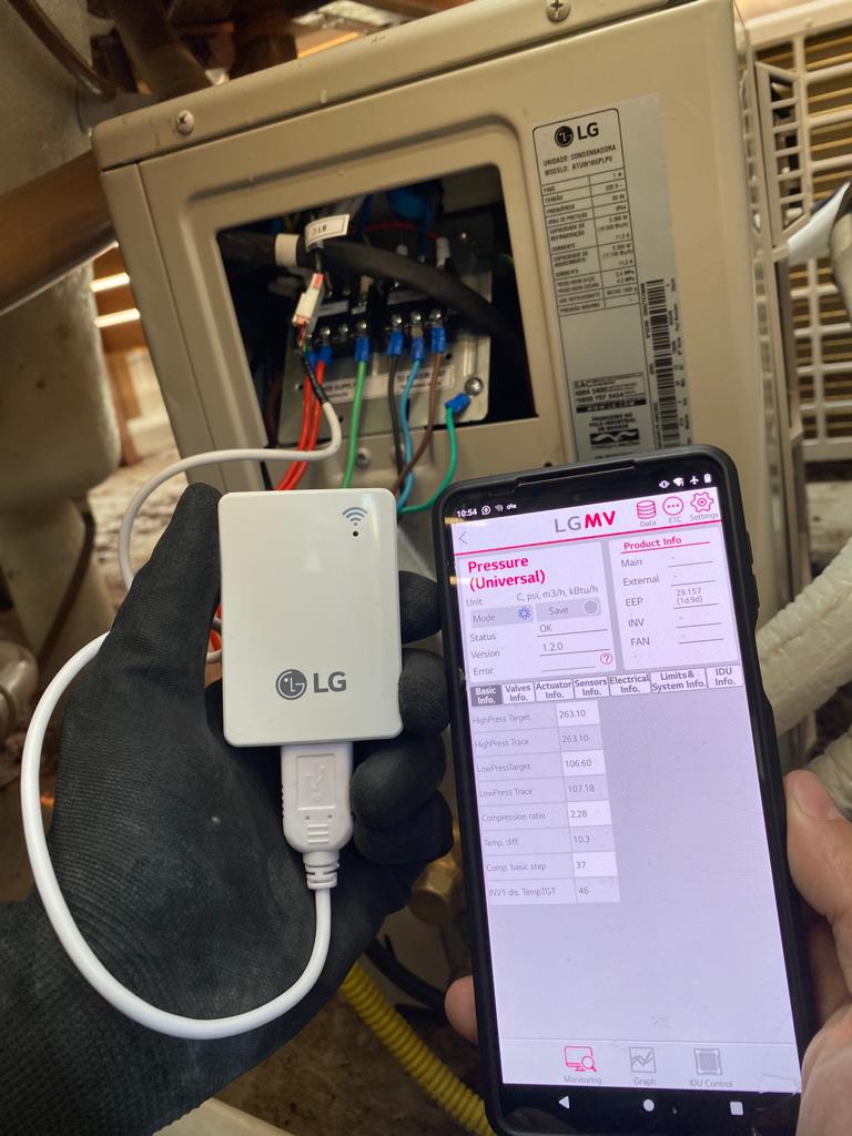 Manutenção condensadora LG inverter 18.000 Btu/h